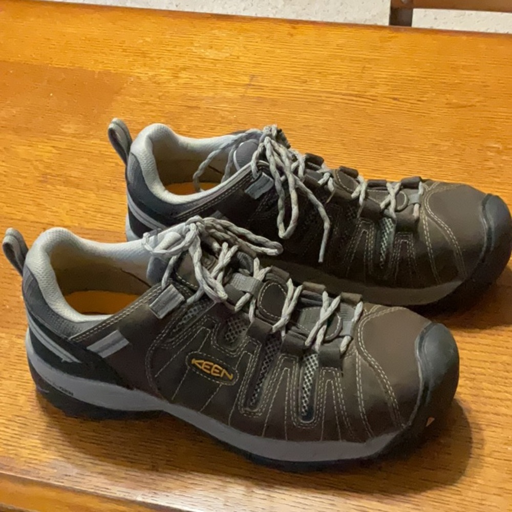 Keen Brown and Gray Athletic Shoes with Rugged Design